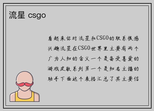 流星 csgo